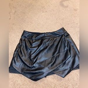 Pleather skort